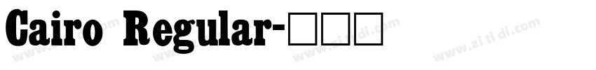 Cairo Regular字体转换